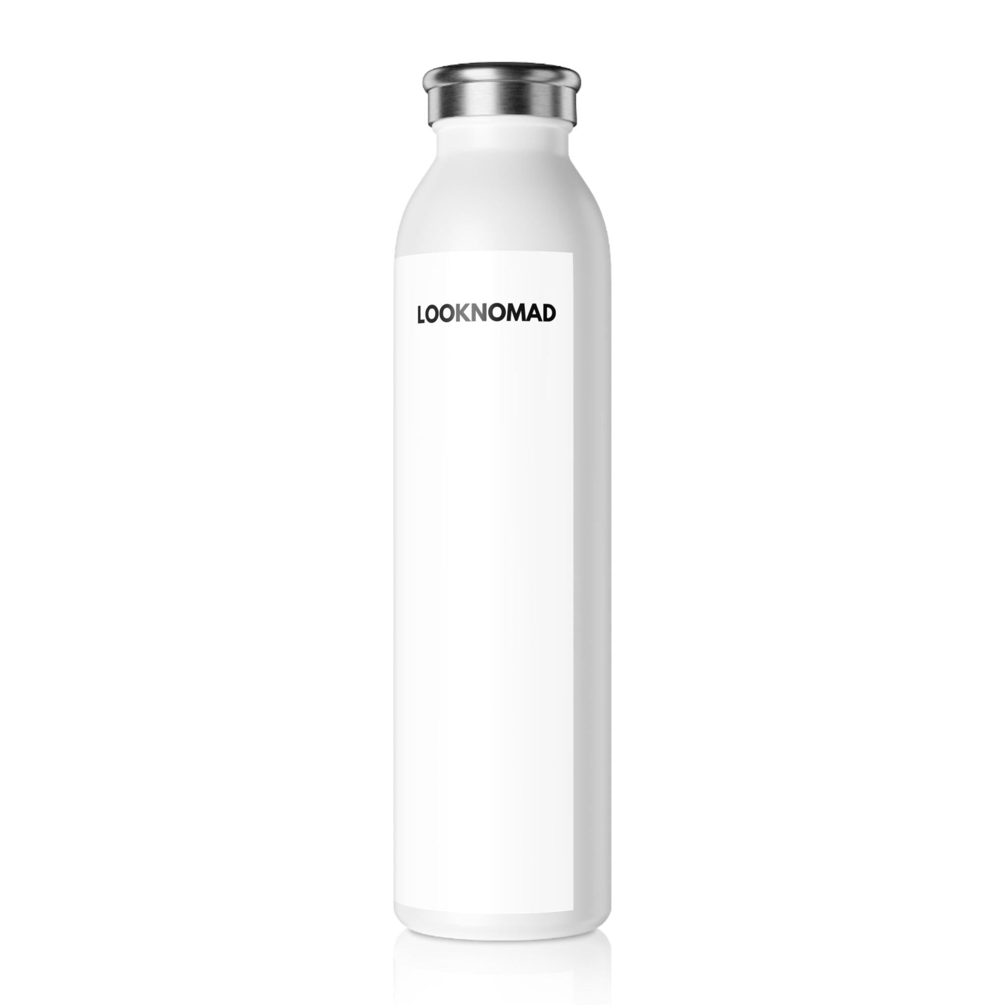 LookNomad Water Bottle — Sleek White Stainless Steel Bottle for Travel & Fitness