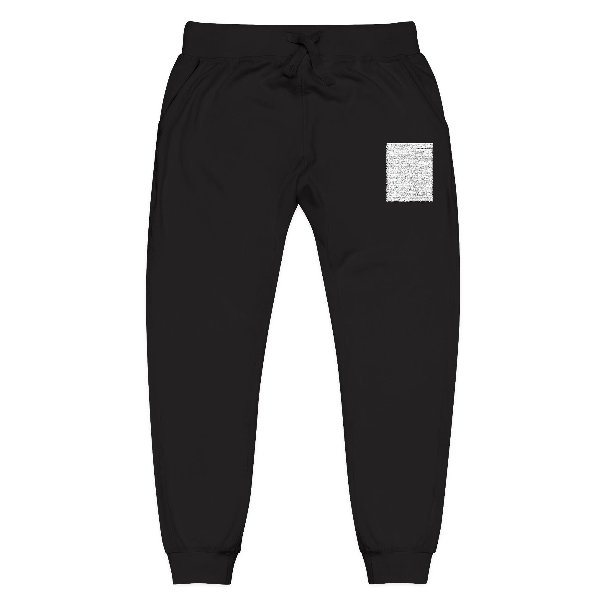 Embroidered Fleece Sweatpants — Minimal Pocket Stitch Joggers