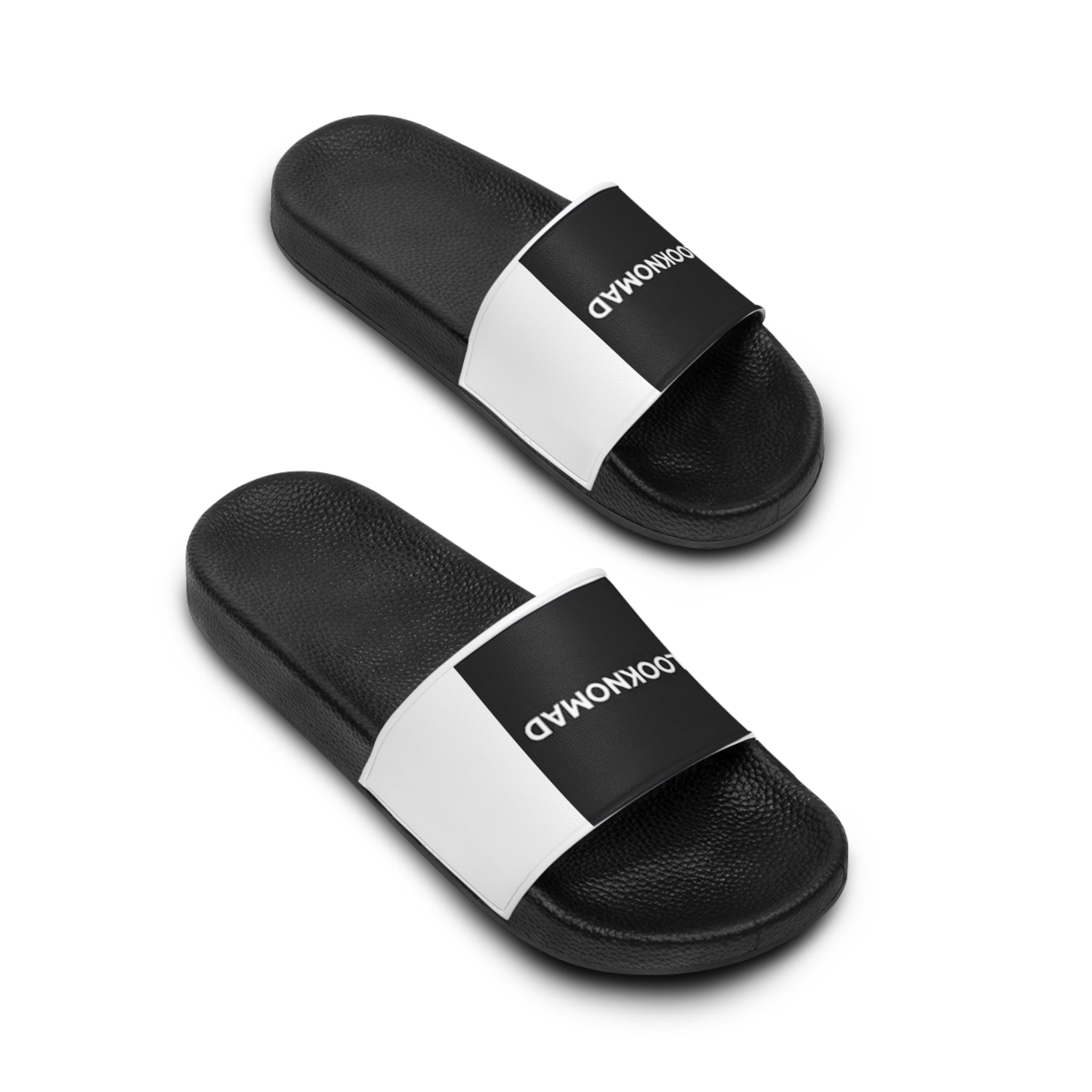 Black & White 'LOOKNOMAD' Men's Slide Sandals — Casual Pool, Beach & Everyday Slides