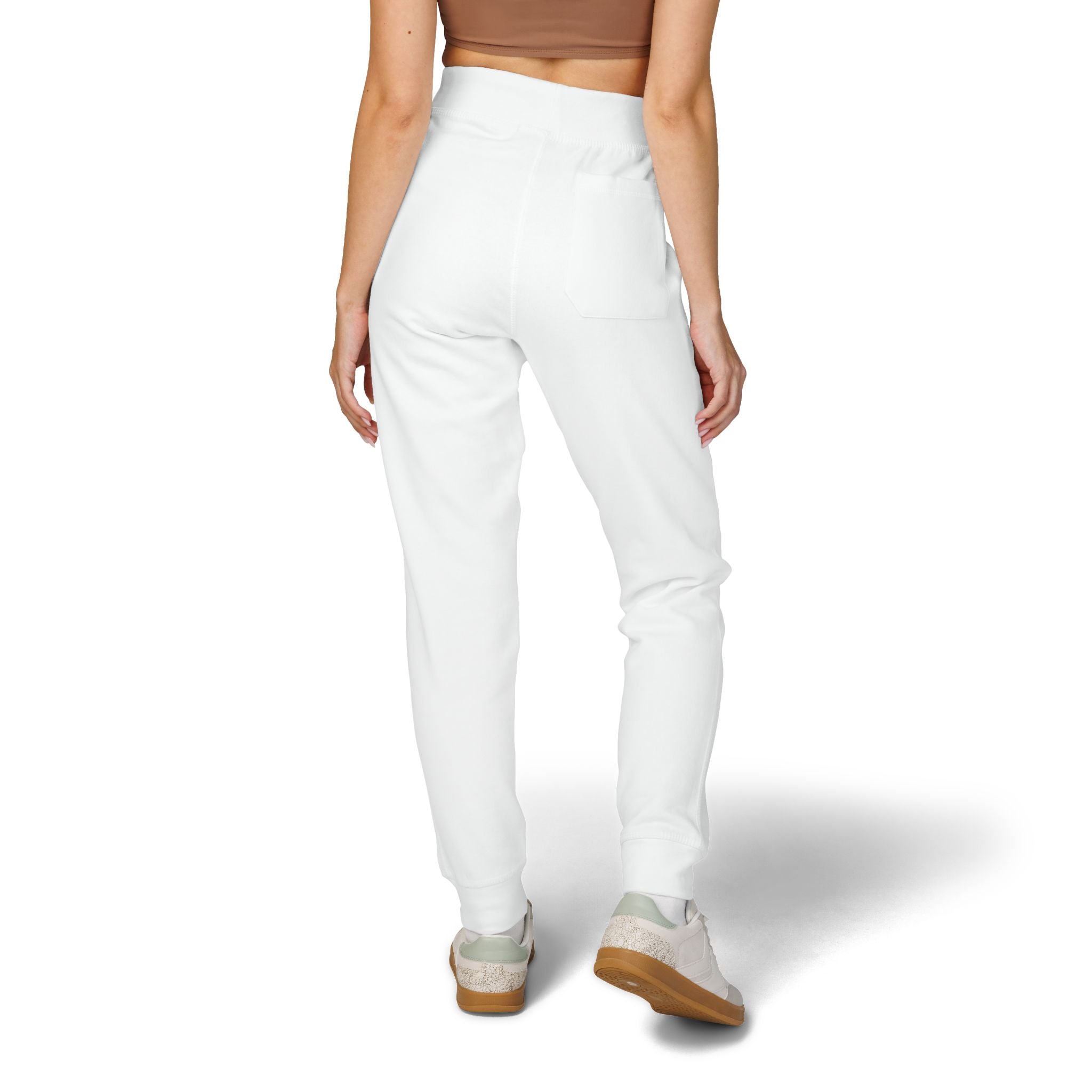 Embroidered Fleece Sweatpants — Minimal Pocket Stitch Joggers