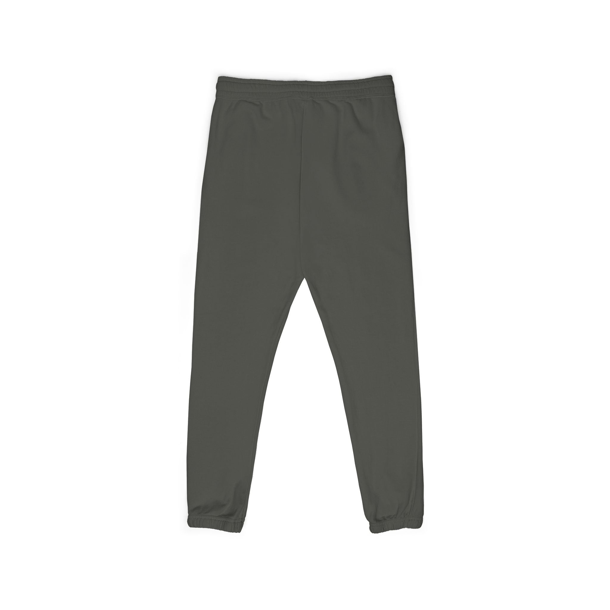 Garment-Dyed Fleece Sweatpants — Relaxed Joggers with Side Script