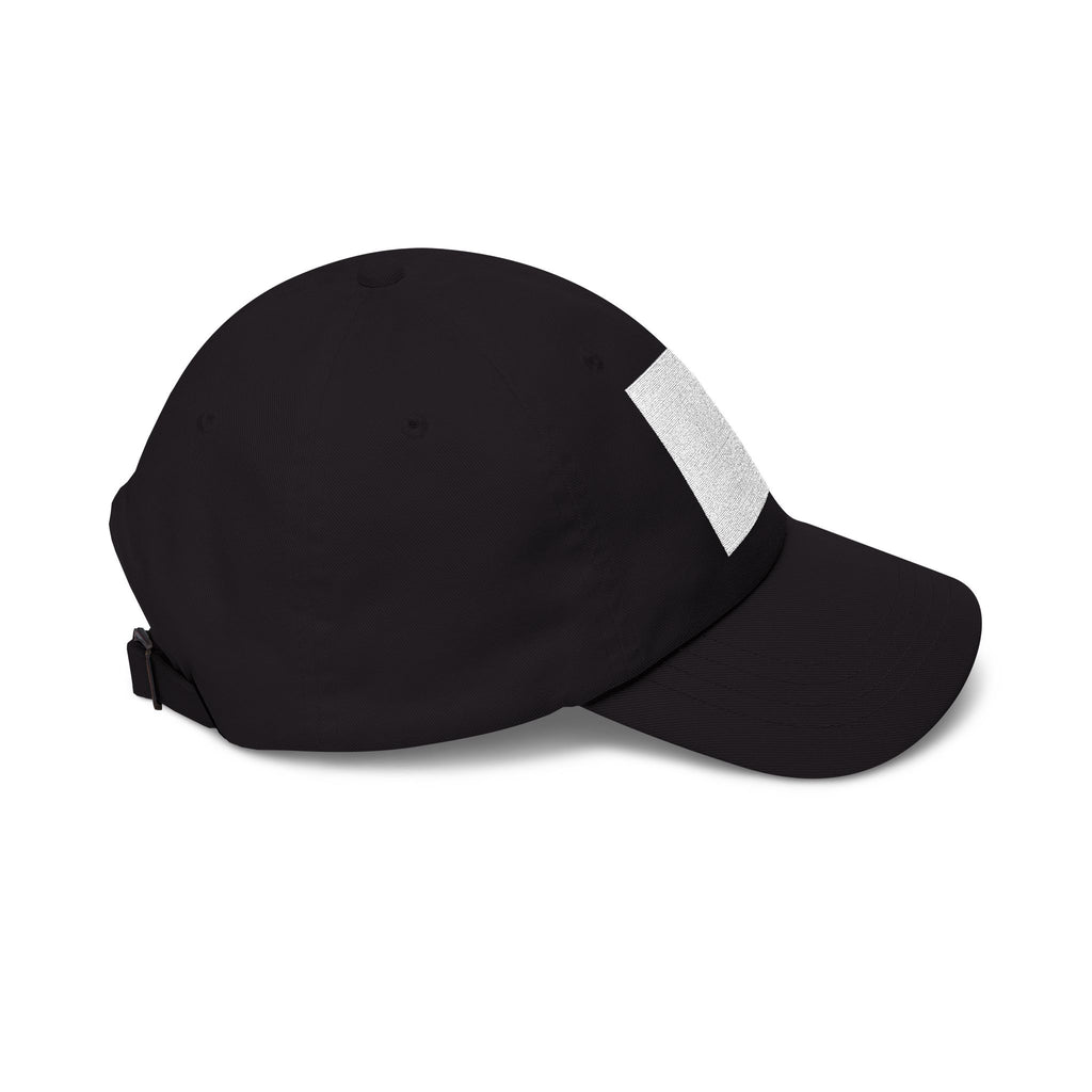 Nomad Cap — Minimal Black Embroidered Patch Hat