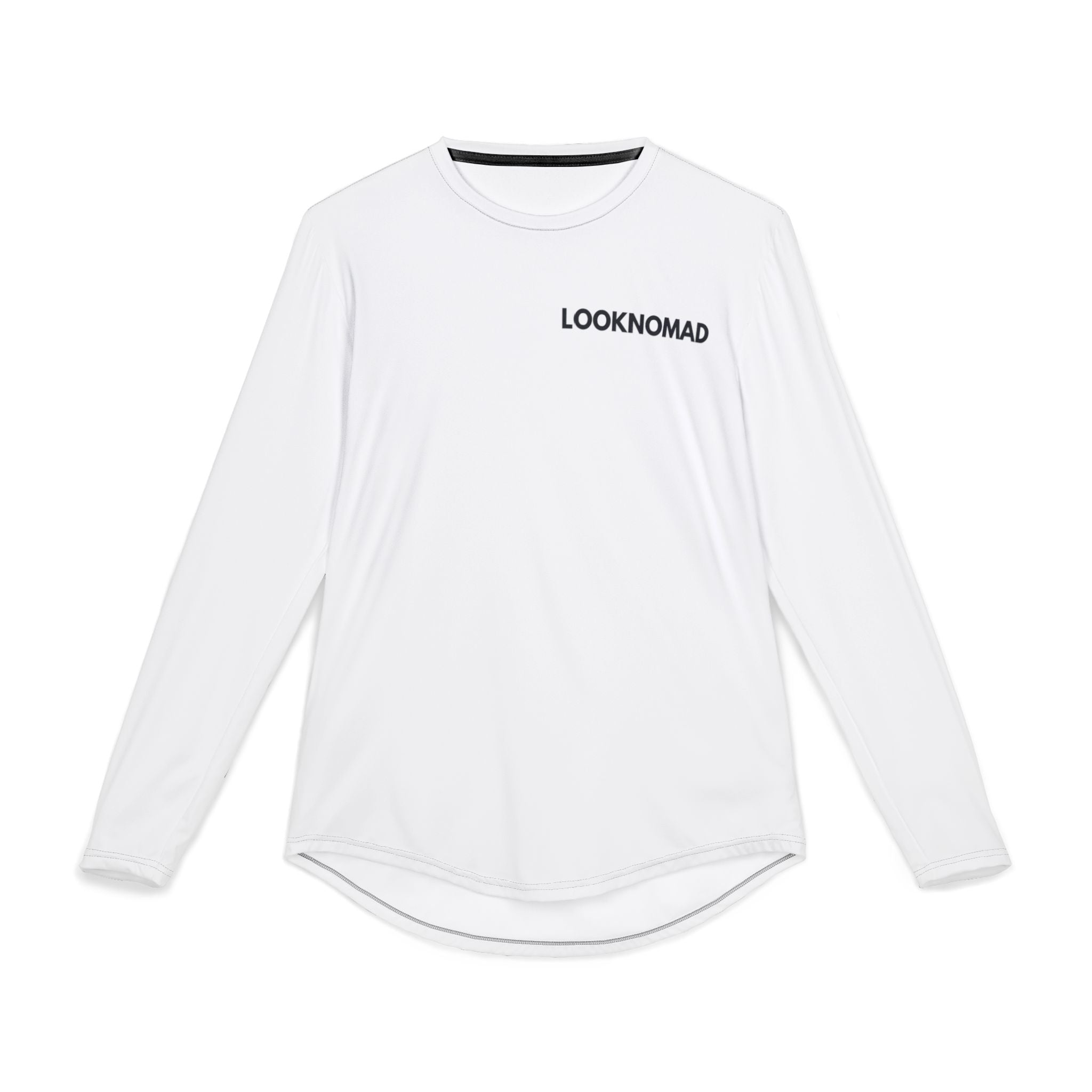 Men's UV Long Sleeve Shirt — 'LOOKNOMAD' Front & 'CHECKOUT: 10:00 AM' Back UV Protection Tee