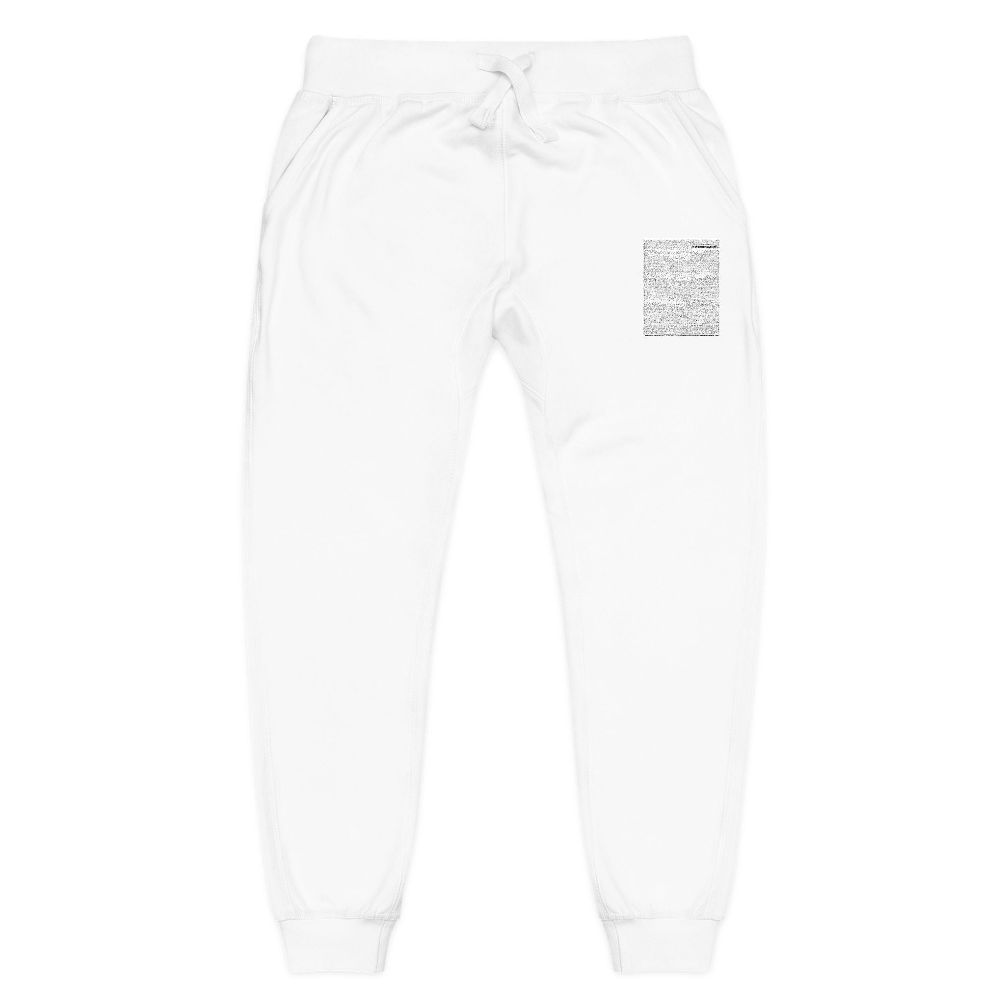 Embroidered Fleece Sweatpants — Minimal Pocket Stitch Joggers