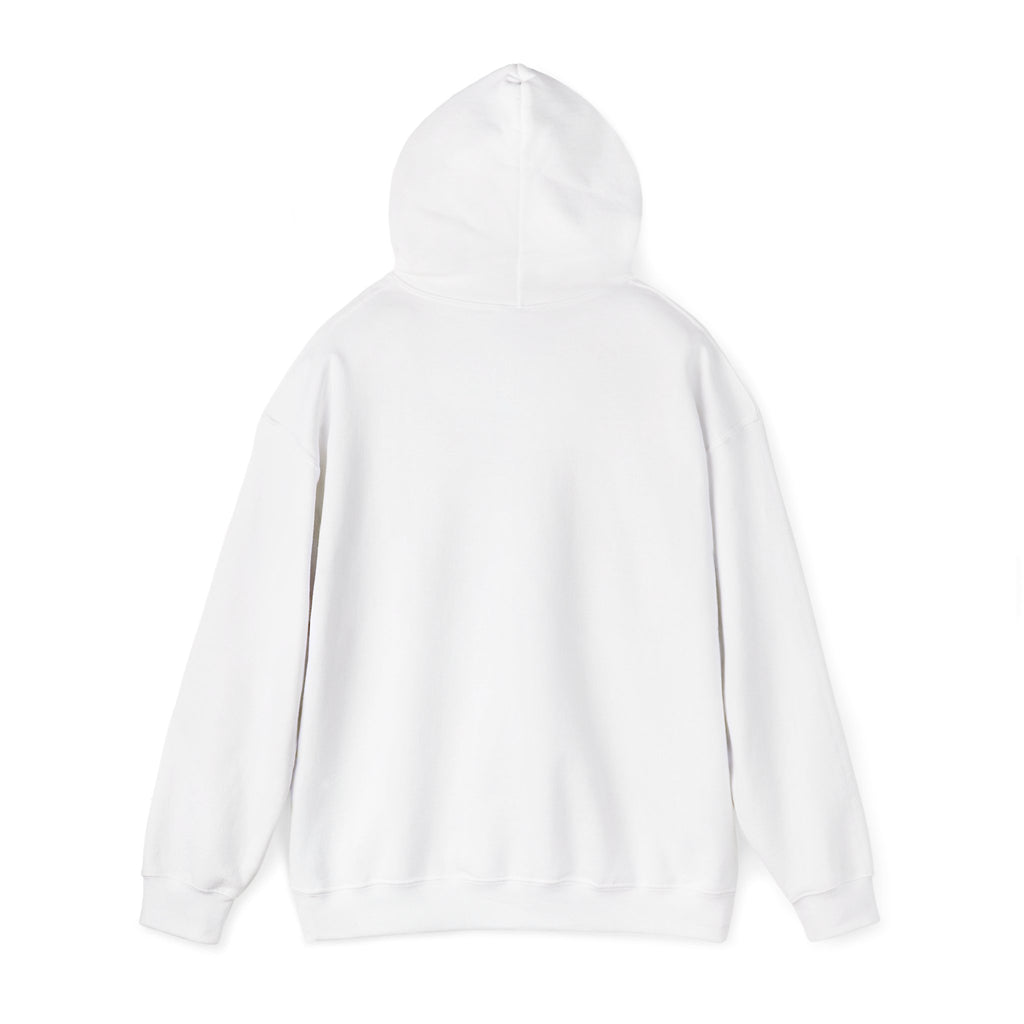 Minimal 'LOOK NOMAD' Black Block Hoodie – Modern Graphic Pullover