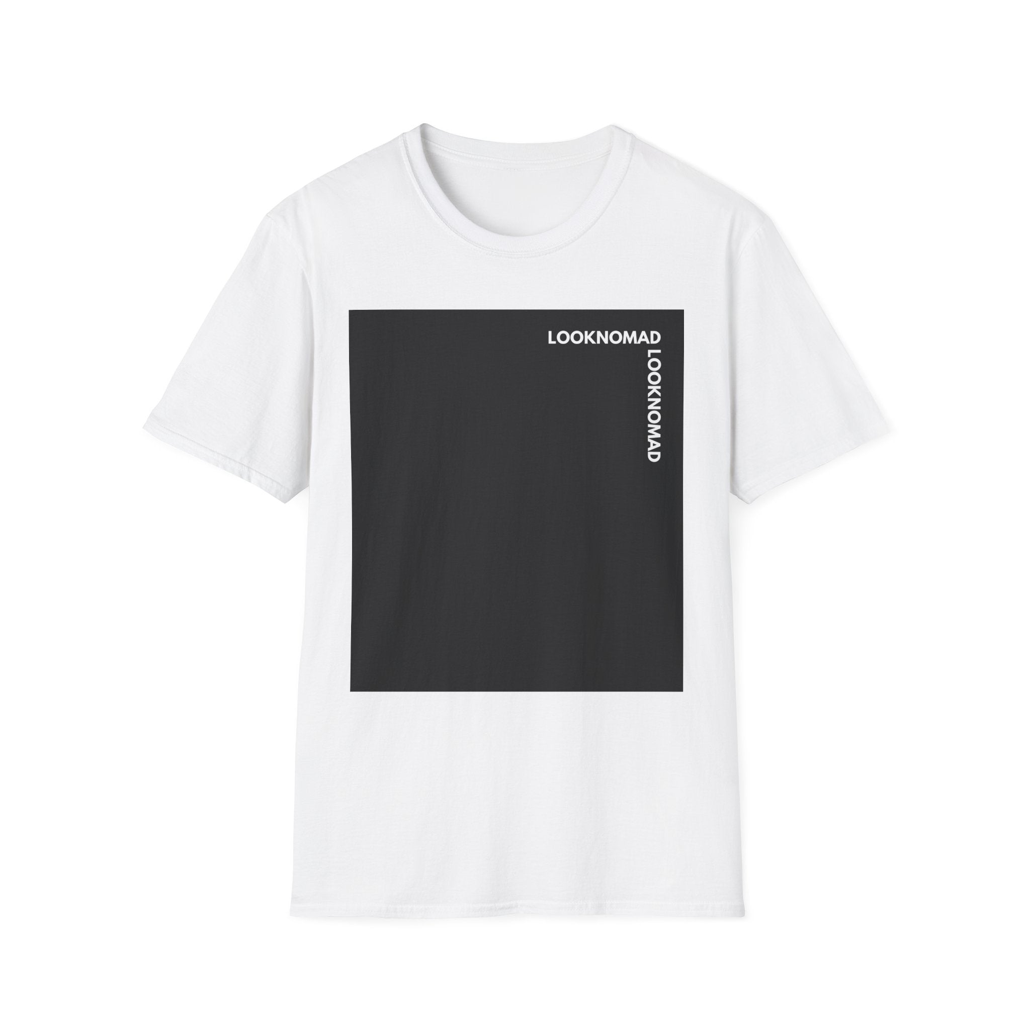 LOOKNOMAD Minimalist Black Square Graphic T-Shirt