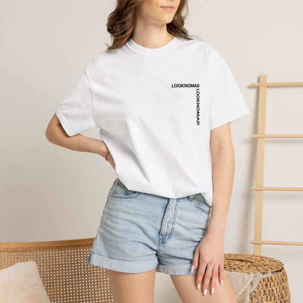 'Look Now, Look Forward' Minimalist White T-Shirt