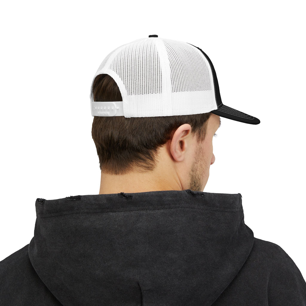 Minimal Vertical Logo Trucker Cap
