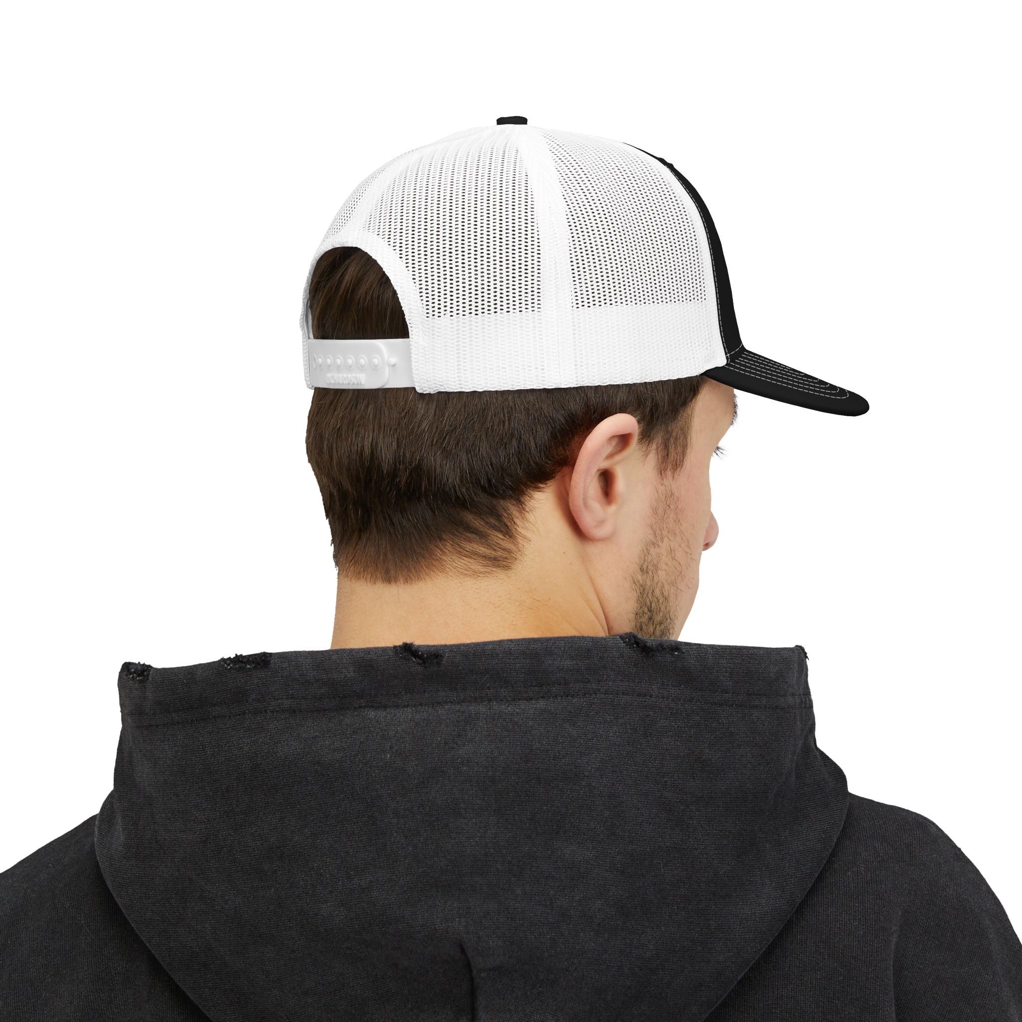 Minimal Vertical Logo Trucker Cap
