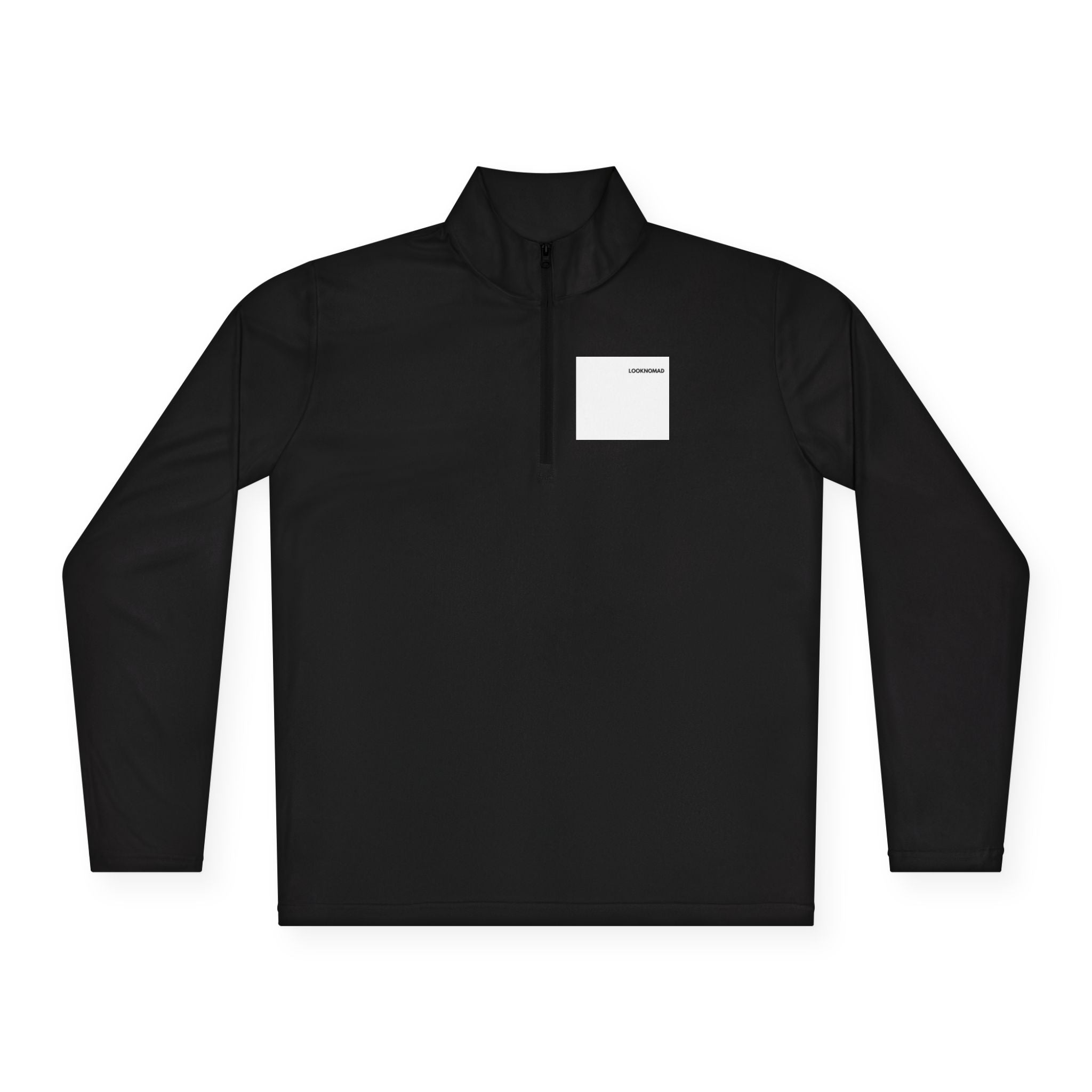 Quarter-Zip Pullover — Minimal Back Print “CHECKOUT: 10:00 AM” Casual Pullover