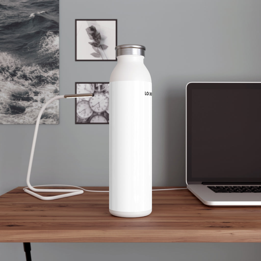 LookNomad Water Bottle — Sleek White Stainless Steel Bottle for Travel & Fitness
