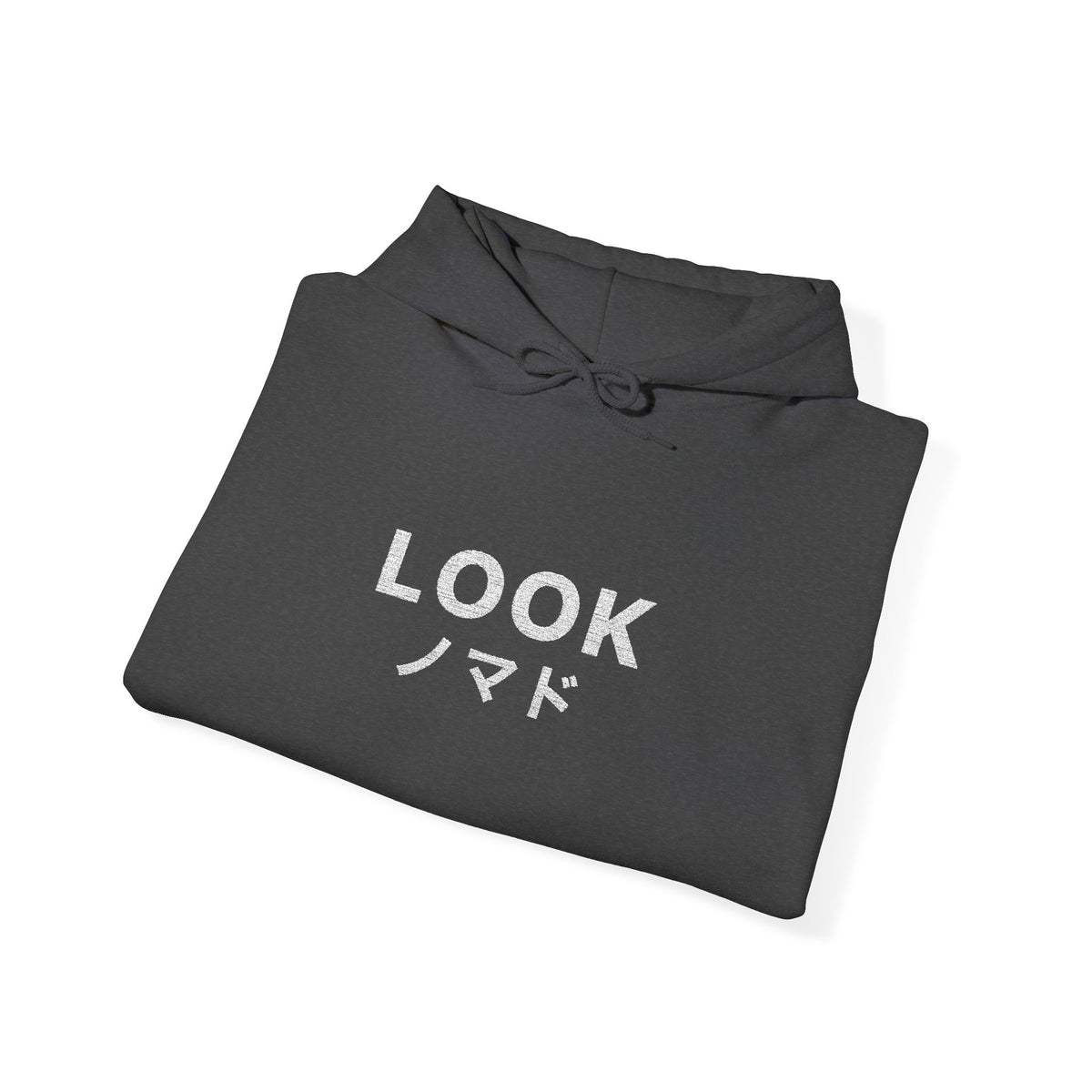 LOOK Hoodie with Japanese Accent — Minimal Graphic Streetwear