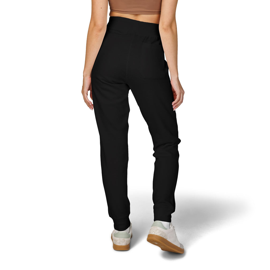 Embroidered Fleece Sweatpants — Minimal Pocket Stitch Joggers