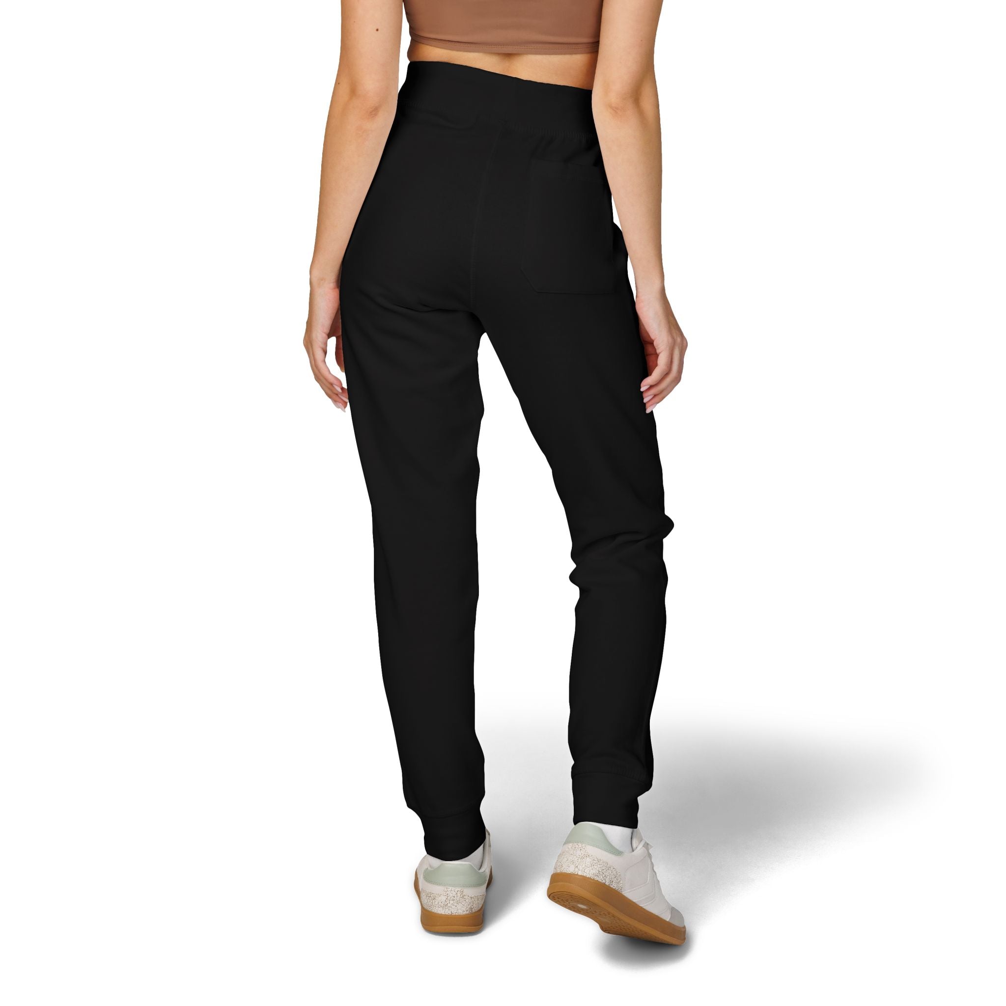 Embroidered Fleece Sweatpants — Minimal Pocket Stitch Joggers