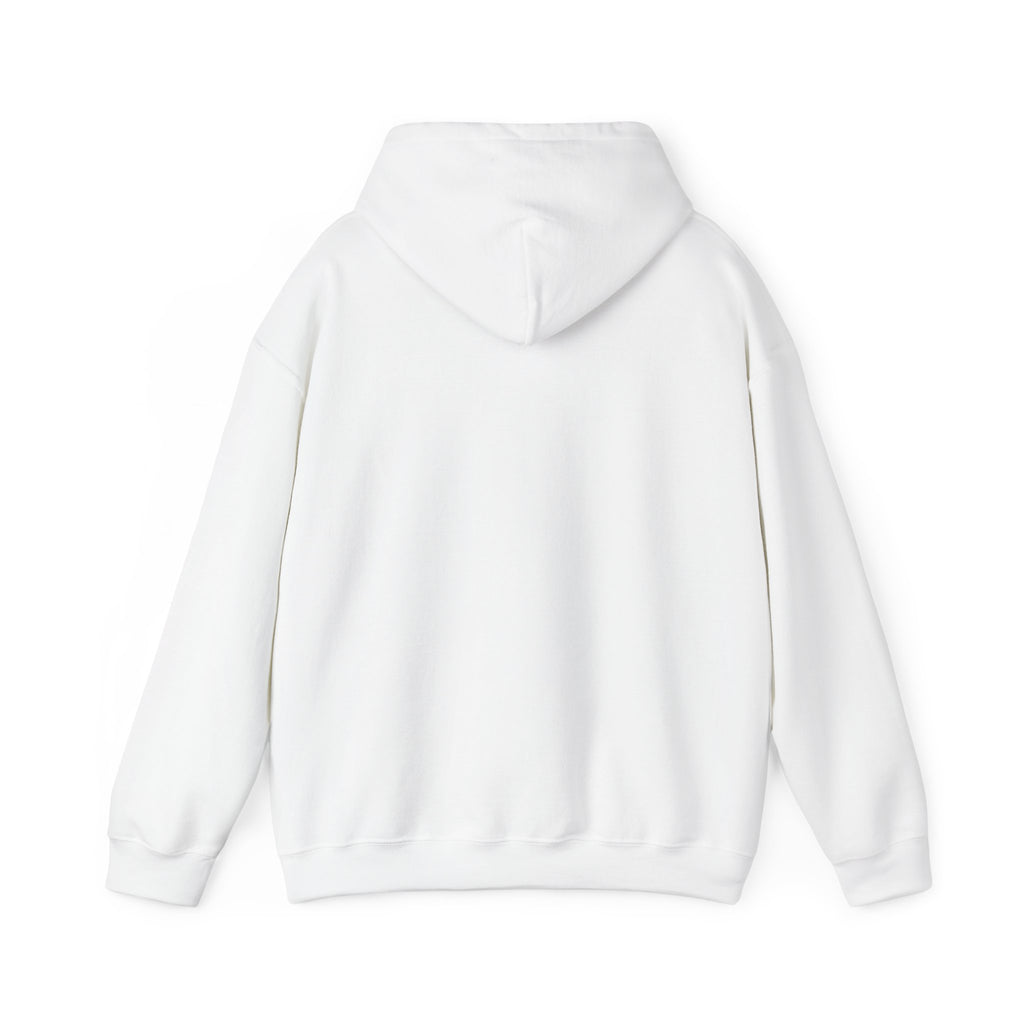 Minimal 'LOOK NOMAD' Black Block Hoodie – Modern Graphic Pullover