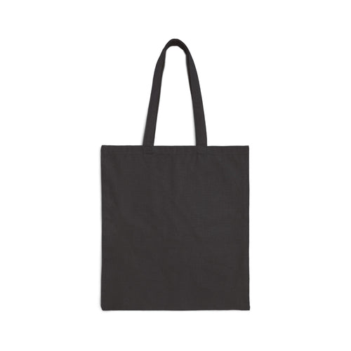 Canvas Tote Bag — Minimalist White Square Design with 'LOOKINGMAD' Accent