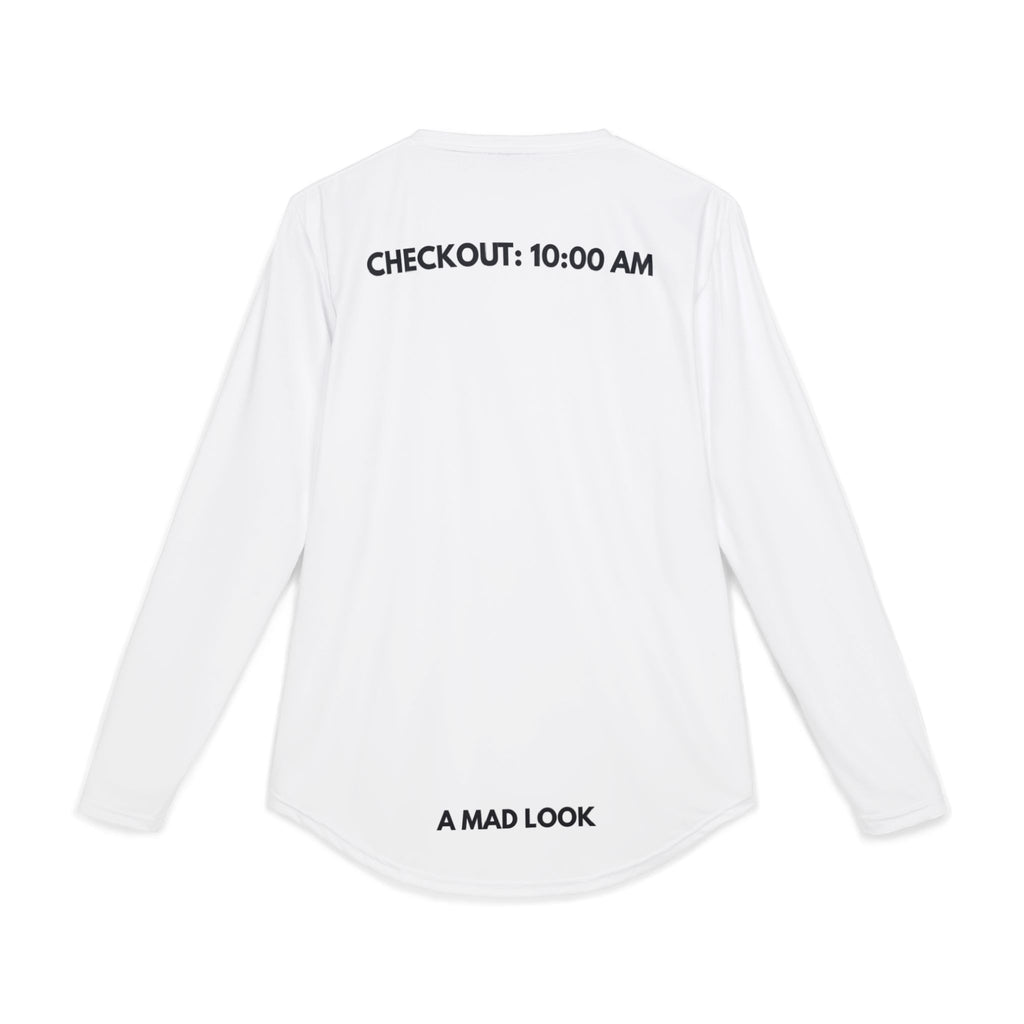 Men's UV Long Sleeve Shirt — 'LOOKNOMAD' Front & 'CHECKOUT: 10:00 AM' Back UV Protection Tee