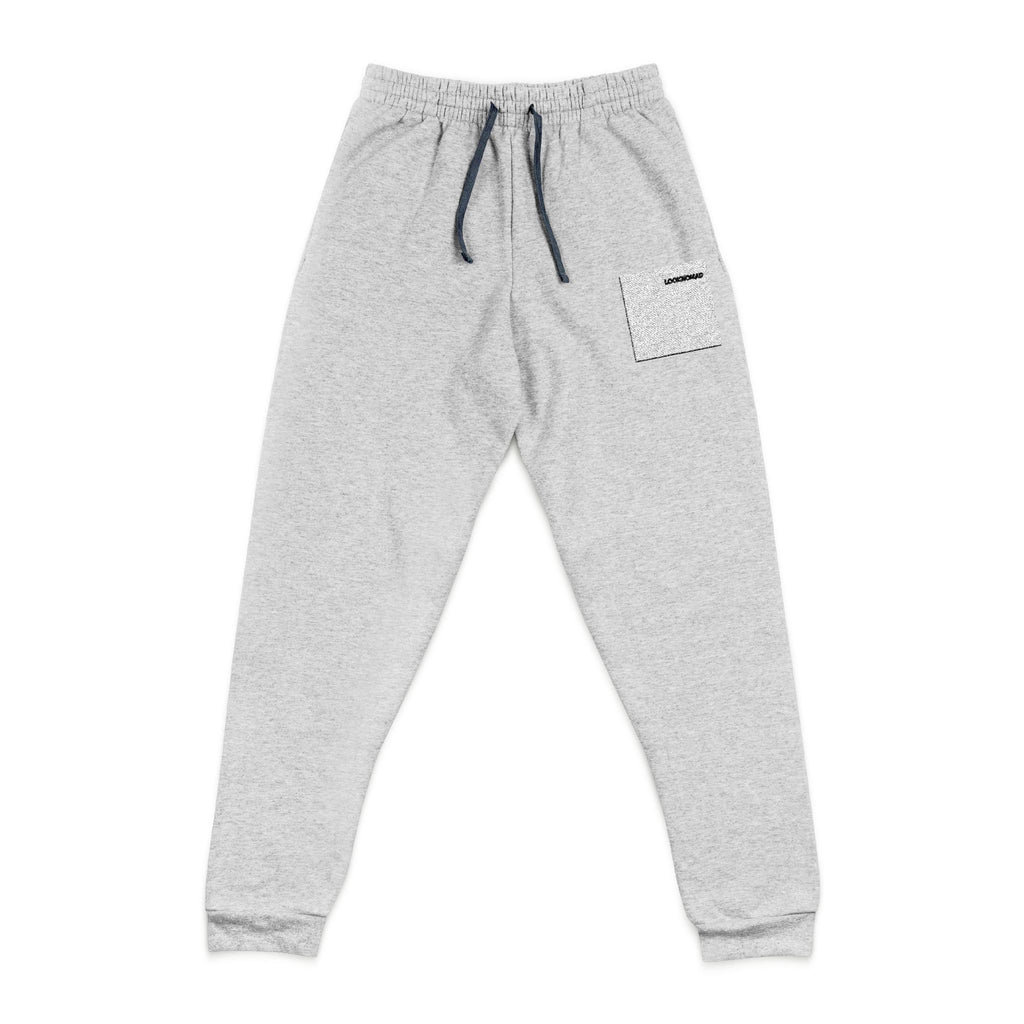 LookNomad Patch Joggers — Cozy Grey or Black Sweatpants with Chest Pocket Detail