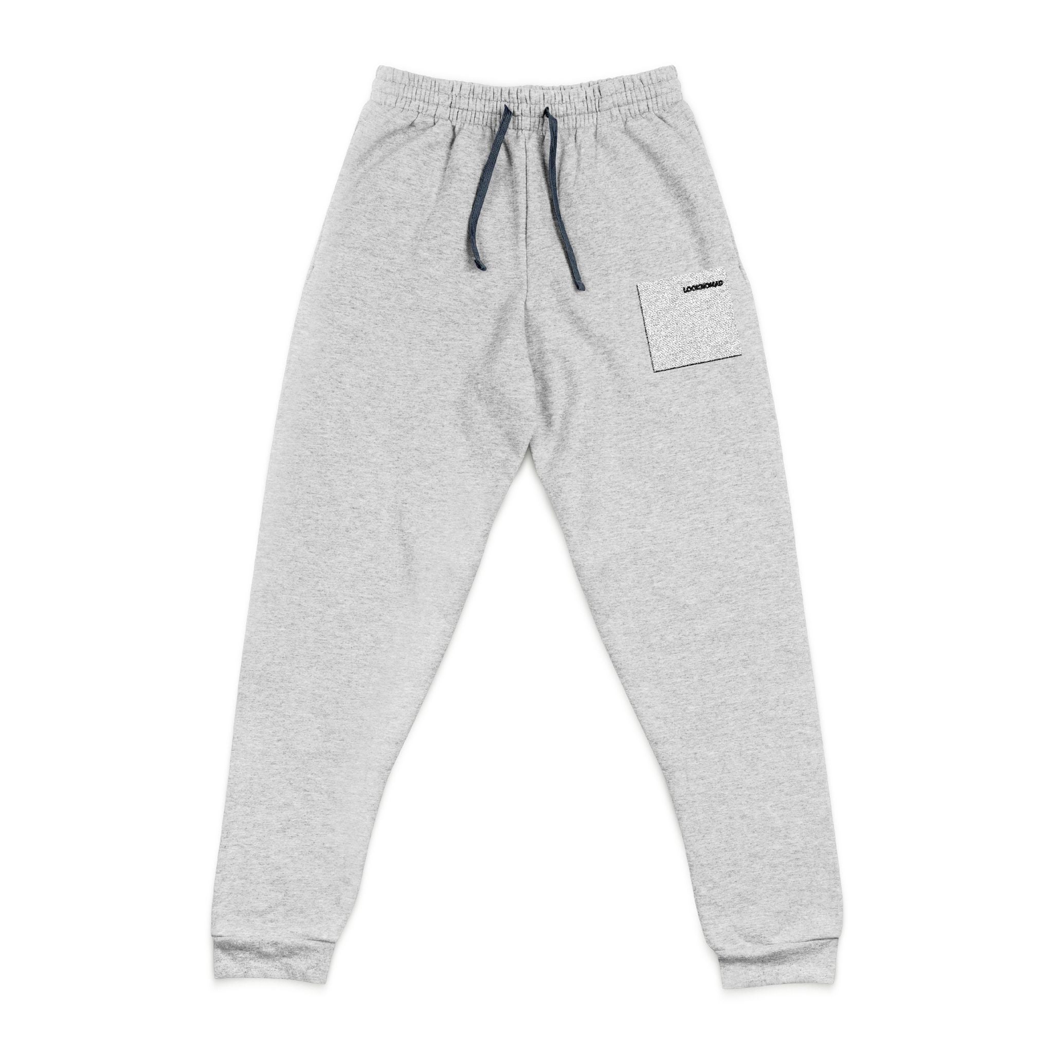LookNomad Patch Joggers — Cozy Grey or Black Sweatpants with Chest Pocket Detail