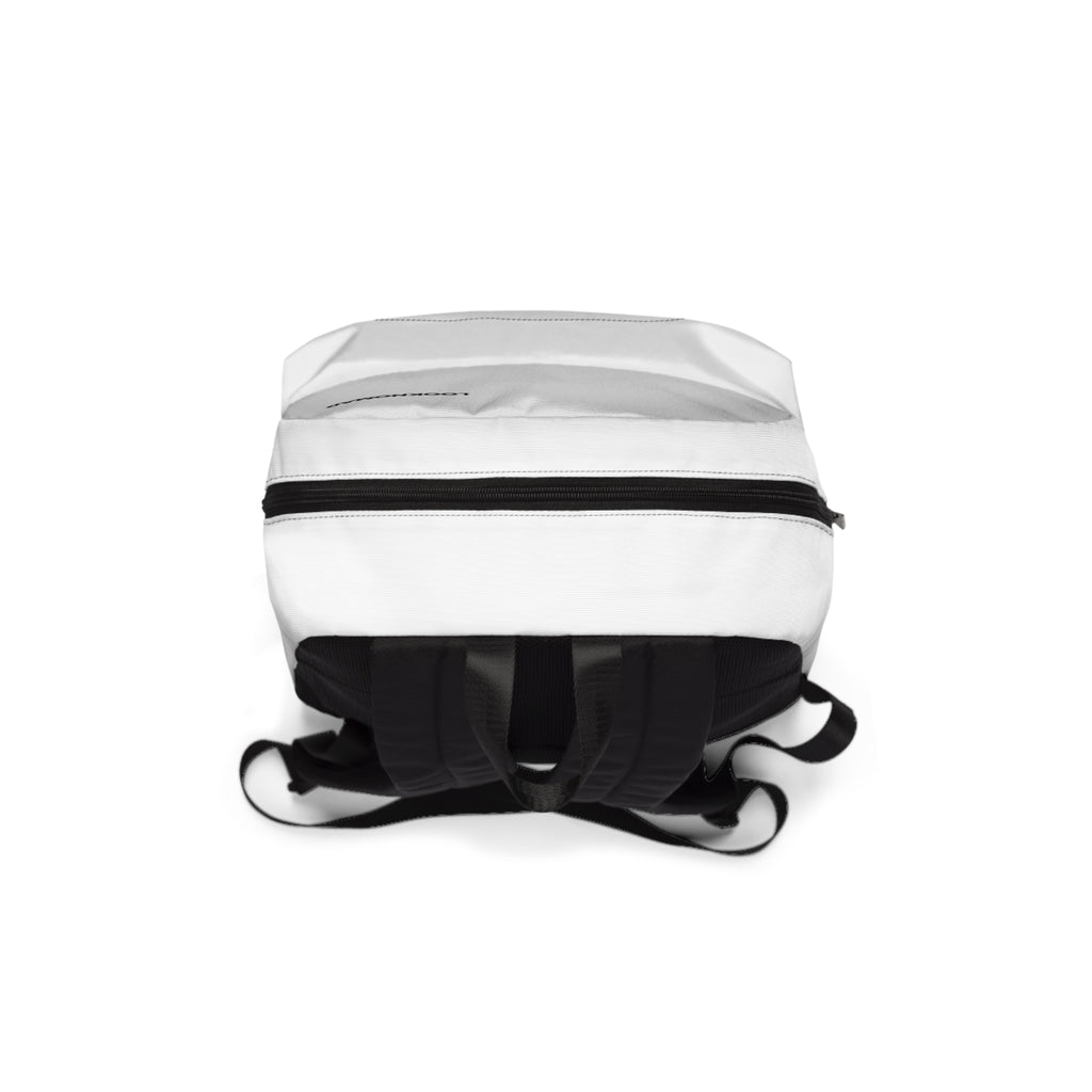 Minimal White 'LOOKNOMAD' Backpack — Classic Everyday Travel Backpack