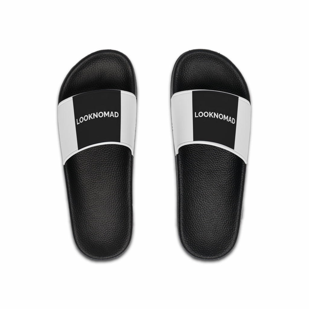 Black & White 'LOOKNOMAD' Men's Slide Sandals — Casual Pool, Beach & Everyday Slides