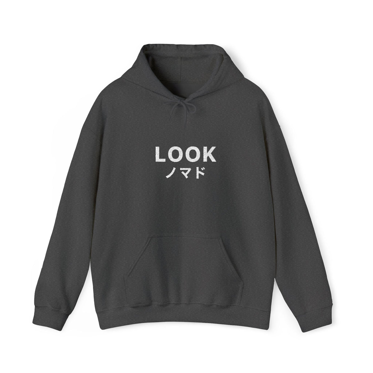 LOOK Hoodie with Japanese Accent — Minimal Graphic Streetwear