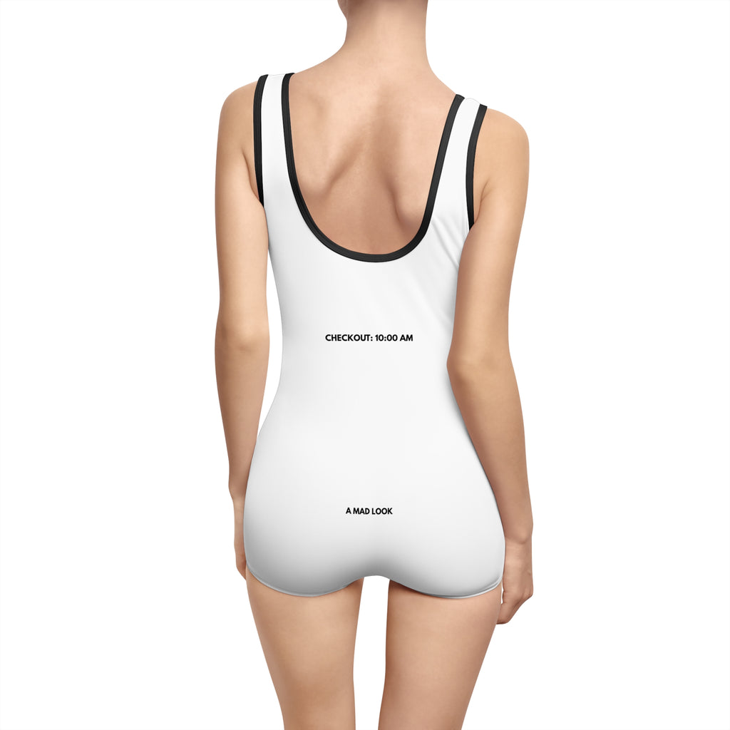 Vintage One-Piece Swimsuit — Retro AOP Women's Bathing Suit