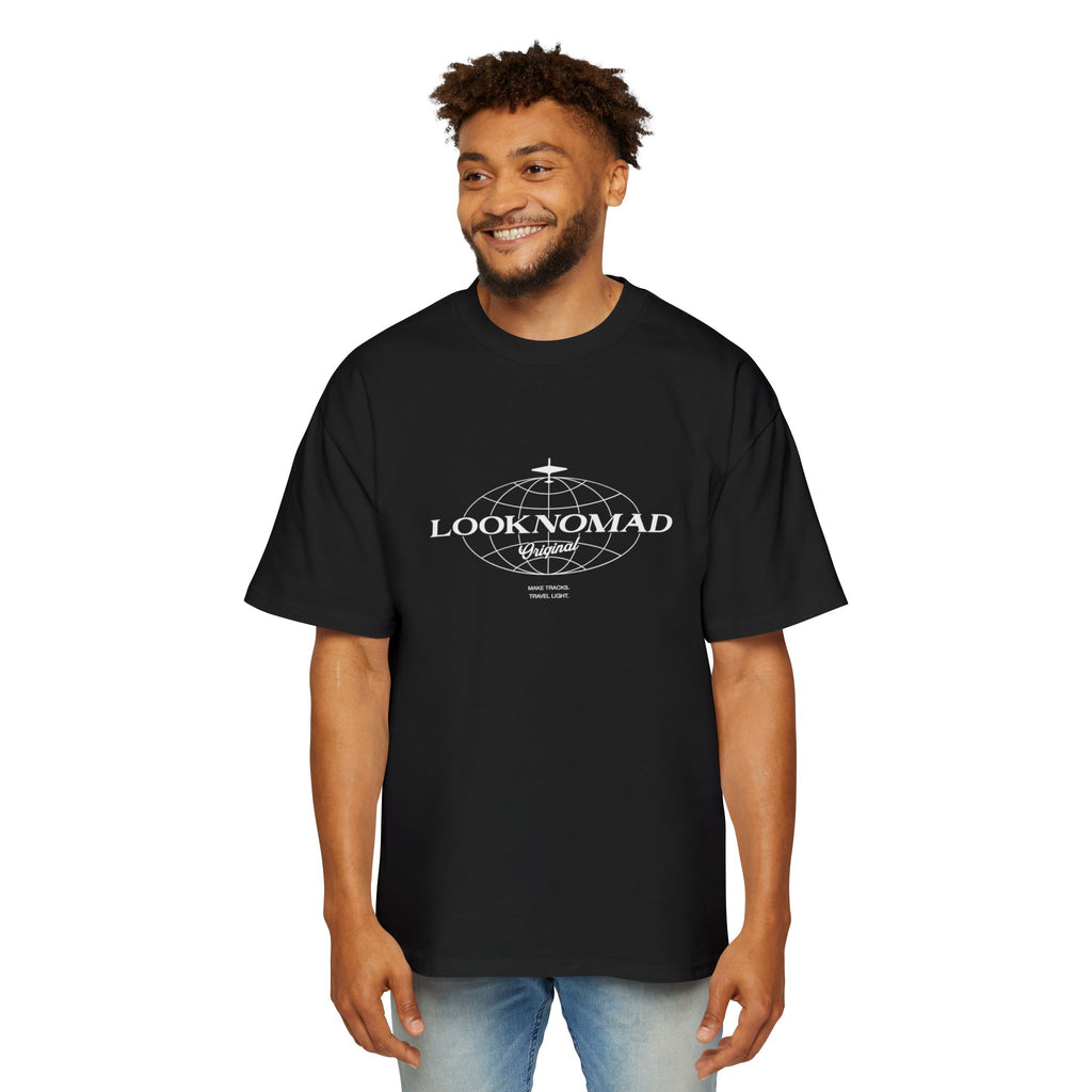 Men's Oversized Tee — Classic White Heavy Cotton Boxy Fit