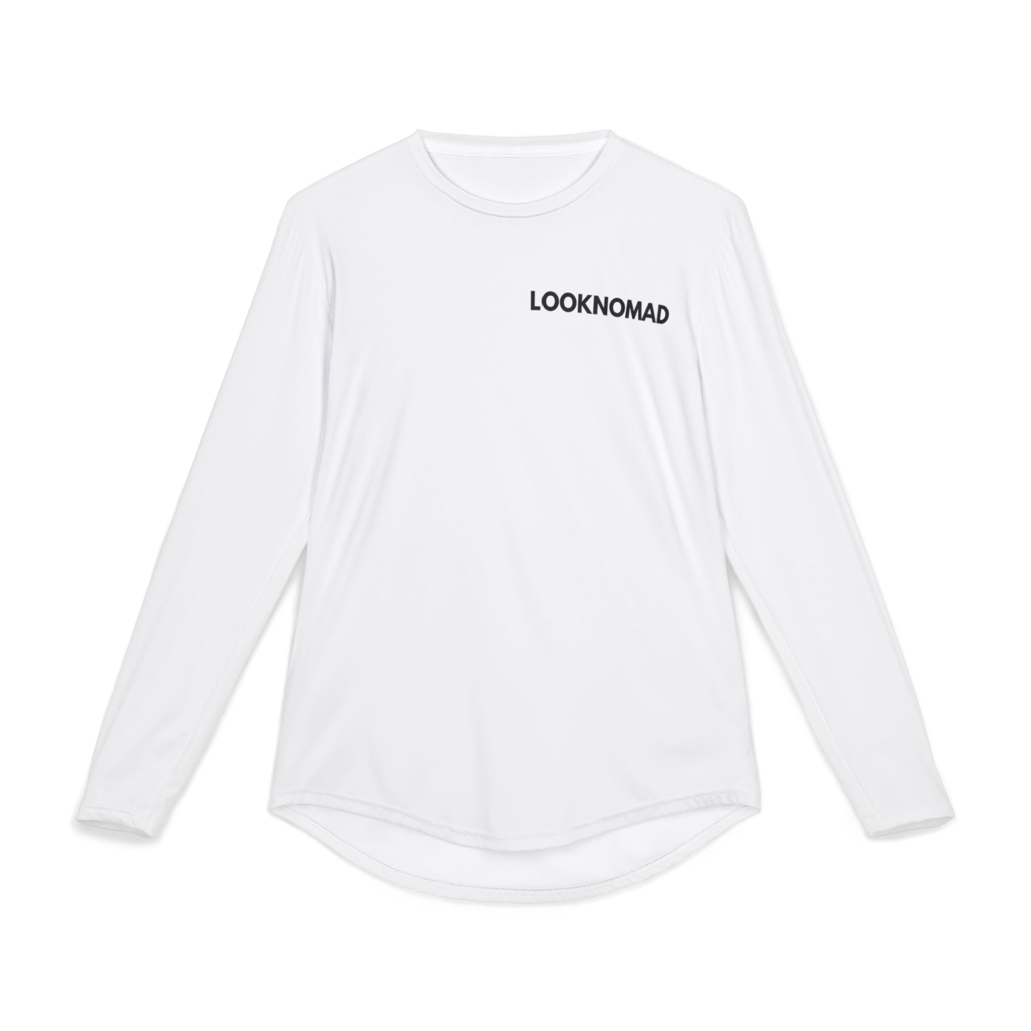 Men's UV Long Sleeve Shirt — 'LOOKNOMAD' Front & 'CHECKOUT: 10:00 AM' Back UV Protection Tee