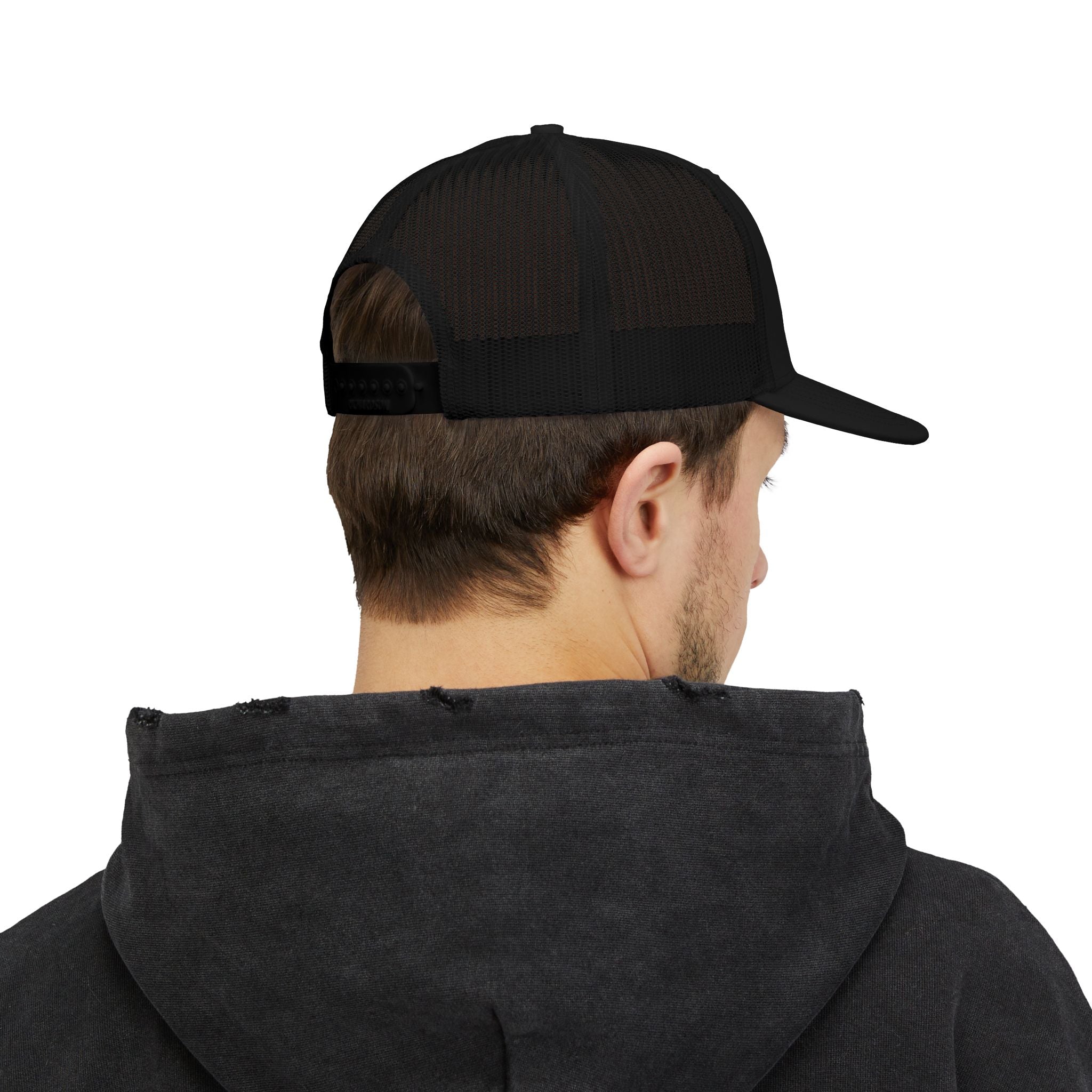 Minimal Vertical Logo Trucker Cap