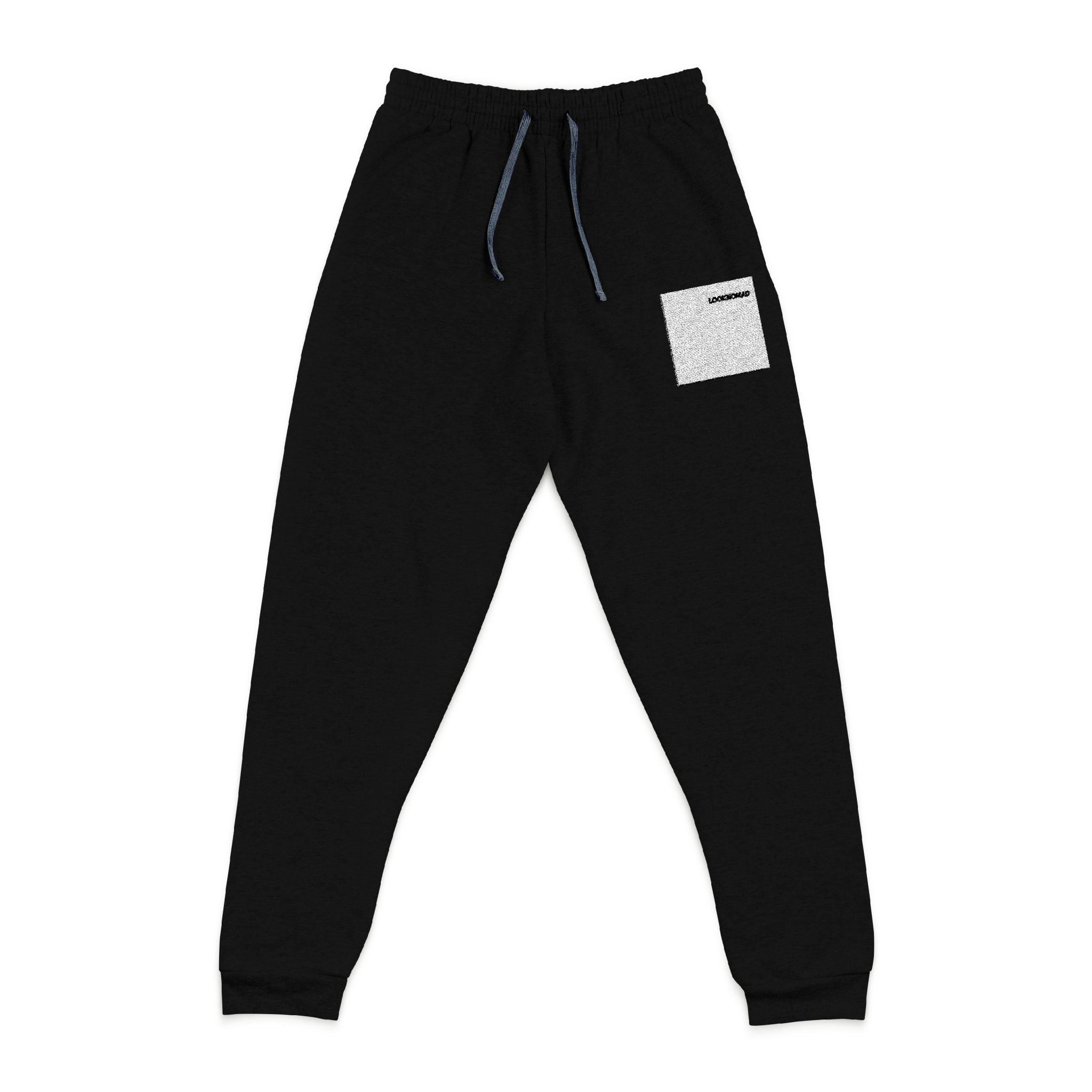 LookNomad Patch Joggers — Cozy Grey or Black Sweatpants with Chest Pocket Detail