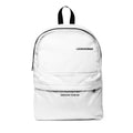 Minimal White 'LOOKNOMAD' Backpack — Classic Everyday Travel Backpack