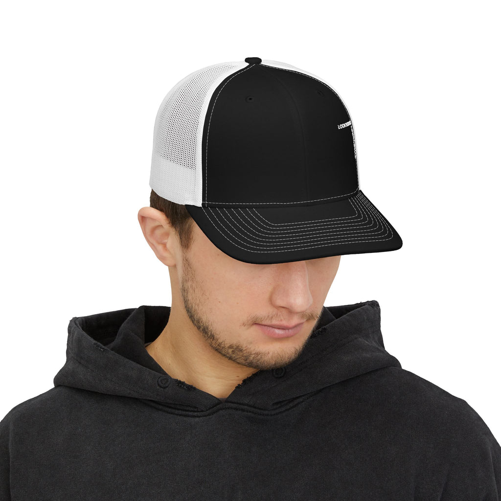 Minimal Vertical Logo Trucker Cap
